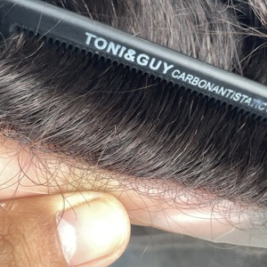Prótesis Capilar Masculina <span class=keywords><strong>con</strong></span> Encaje Suizo Invisible y Base de PU, Estilo Australiano, Línea de Cabello Natural - Product Image 5