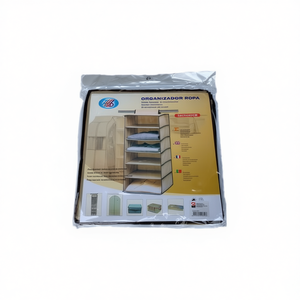 Organisateur de garde-robe portable Mnj en plastique à six niveaux, rectangulaire, gain de place, type autoportant, 30x30x60cm, étagère de rangement pour vêtements pour placard - Product Image 2