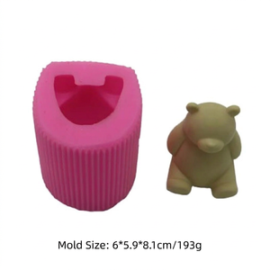 Bear-shaped fondant silicone cake mold kitchen accessory cartoon bear-shaped <b>chocolate</b> cake decoration mold DIY baking tool - Product Image 4