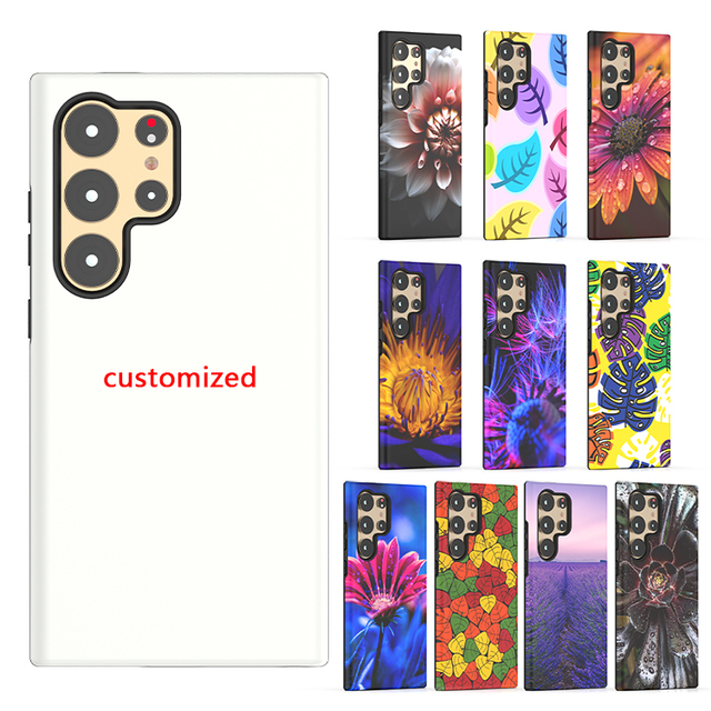 Hot Selling Coloured Drawing 2 in 1 Hybrid Mobile Phone case for samsung galaxy S24 ultra case Back Cover