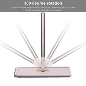 Vàng giẻ lau sàn làm sạch thiết lập với thép không gỉ xô 360 quay ướt/Khô Nhỏ quay riêng biệt cho quay lau và xô - Product Image 5