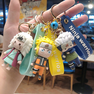 Porte-clés 3D dessin animé mignon <span class=keywords><strong>Ninja</strong></span> <span class=keywords><strong>Marvel</strong></span> Spider-Man Shin-chan poupée porte-clés Portable voiture sac pendentif petite cloche fille cadeau porte-clés - Product Image 2