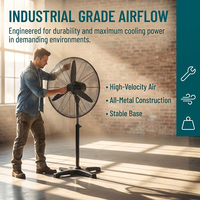 Ventilateur sur pied industriel de 30 pouces pour la logistique et la circulation d'air, le refroidissement et la ventilation