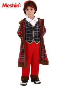 2026 New Update Children Festival <b>Red</b> Costume Party Santa Claus Winter Plaid <b>Suit</b> Kids Boys Christmas Clothing Set - Product Image 3