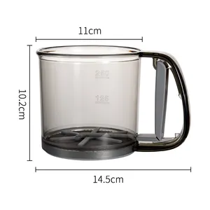 Flour sifter handheld semi-automatic double-decker filter flour baking special sieve kitchen ultra-fine filter cup mesh