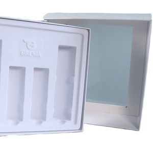 cuidado de la piel <span class=keywords><strong>productos</strong></span> embalaje blanco caja de regalo con ventana PVC transparente tapa - Product Image 5