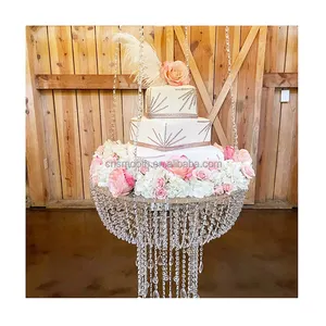 Wedding events decorative ceiling clear acrylic crystal cake swing