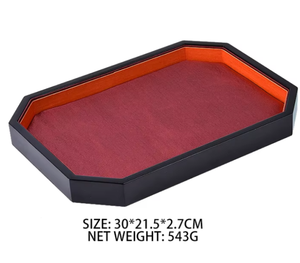 Modern Palace Style Black Lacquer Rectangle <b>Jewelry</b> Display Tray Washable Store Counter Elegant <b>Jewelry</b> Stand 30x21.5cm - Product Image 4