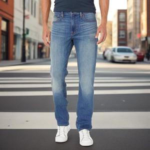 กางเกงยีนส์ขายาวสำหรับผู้ชายกางเกงยีนส์ทรงตรงลำลอง - Product Image 1