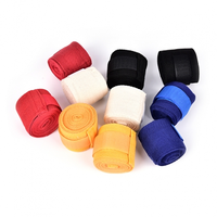Bandages de boxe en coton personnalisables avec logo, 4,5 mètres de long, élastiques, résistants à l'eau, respirants, fermeture auto-agrippante pour poignet et jointures