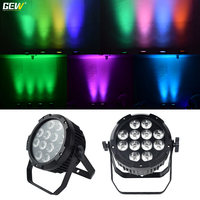 Projecteur LED PAR GEVV étanche IP65 12x18W RGBAW UV sans fil DMX Wifi avec télécommande APP et alimentation par batterie