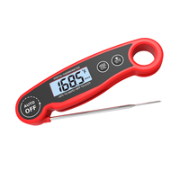Sonde électronique pliante à lecture instantanée, thermomètre numérique pour la cuisson des aliments, le barbecue, la viande, pour la cuisine, avec rétro-éclairage pour la maison
