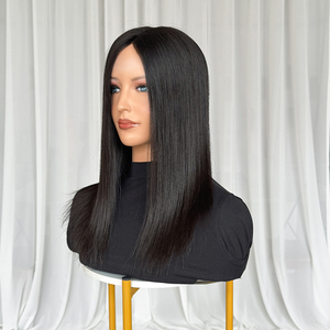 Full Hand <b>Tied</b> 6x8 Base Mono With PU Around Natural Colors Mono Topper With Clips Mono Base Topper for Women Big Hair Loss - Product Image 3