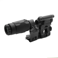 SPECPRECISION Tactical M5 Red Dot Sight avec combo loupe 3XMAG-1 noire