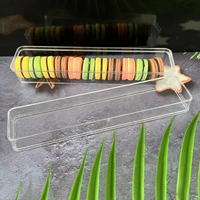 Contenants en plastique acrylique rectangulaires personnalisés pour dessert, gâteau, pudding, biscuit, tiramisu, bonbons, boîtes d'emballage