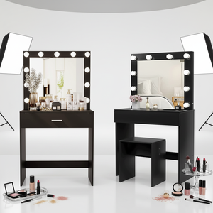 Table de maquillage compacte de luxe avec éclairage LED, inspirée des célébrités d'Internet, minimaliste et multifonctionnelle pour <span class=keywords><strong>chambre</strong></span> à coucher - Product Image 3