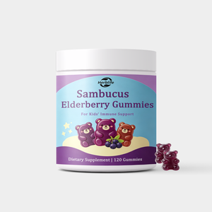 Gomitas de Baya de Saúco Sambucus de Marca Privada OEM ODM, Suplemento Dietético con Vitamina C y Zinc para el Apoyo Inmunológico de los Niños - Product Image 1