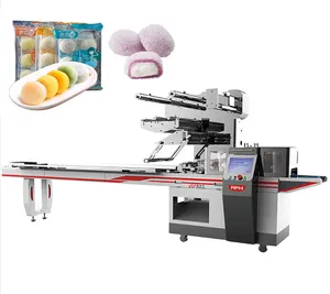 Fully Automatic Mochi /Rice Cake /Dumpling With Tray Plastic Bag Horizontal Packaging Machine