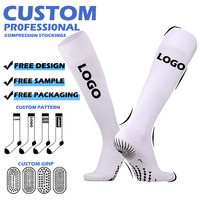 Logo personnalisé Sports d'hiver Chaussettes de compression Bas Long Tube Chaussettes chaudes pour la course à pied Cyclisme Football Logo Chaussettes
