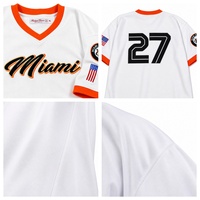 Maillot de baseball TF personnalisé de haute qualité, blanc uni, style de rue, conception de vêtements de softball
