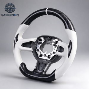 Volant sport en cuir et fibre de carbone forgé sur mesure, 3 branches, 40 mm, pour Mini Cooper R56/R53/F54/F56/F57/F66 JCW/LCI2 - Product Image 4