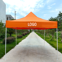 Carpa Plegable Personalizable de Tela Oxford Amarilla de 3x3m, Impermeable, para Publicidad, Eventos, Resistente y Duradera