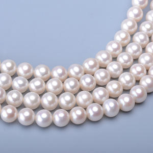 Collier de perles d'eau douce naturelles Tilian 8-9 mm, presque rondes, presque parfaites, avec une forte luminosité, style semi-fini, perles en vrac - Product Image 3