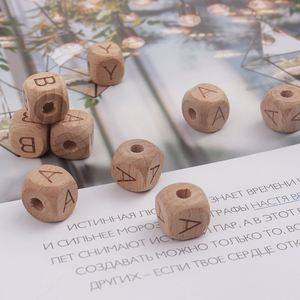 12mm Square Beech Wood Alphabet Beads for DIY Pacifier <b>Clips</b> and Baby Teethers Ideal for Handmade Baby Gifts Personalized - Product Image 2