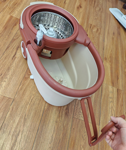 Làm Sạch Sàn Thép Bền Cực 2 Lau Miếng Đệm 360 Độ Ma Thuật Xoay Sợi Nhỏ Quay Lau Xô Với 2 Bánh Xe Lớn - Product Image 4