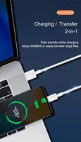 Câble Type C en cuivre pur TPE 6A, câble de charge rapide USB-C, PD 66W, 2M, câble de transfert de données USB Type-C
