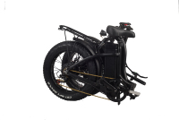 Vélo de montagne électrique pliable en gros, MOQ 1, 48V 13Ah, pneus larges, cadre en aluminium noir