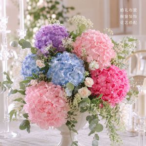 ดอกไฮเดรนเยียแบบก้านเดี่ยว ยี่ห้อ Yuan Nuo สำหรับตกแต่งงานแต่งงาน วัสดุจัดดอกไม้ DIY - Product Image 4