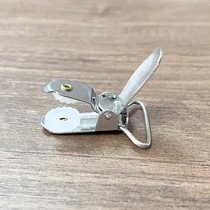 Nhà máy trong kho kim loại 1 inch vải treo núm vú Clip Fastener End Clips cho túi may mặc phụ kiện