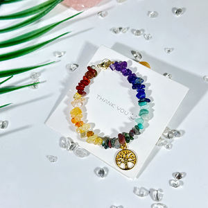 Toptan doğal kristal taş bilezik kristaller hediyeler dekorasyon için şifa taşları çakra bilezik - Product Image 4