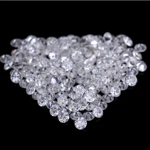 Vente en gros de pierres de moissanite synthétique à taille brillante, qualité VVS, jeu de couleurs/effet de feu, dureté 9.25, indice de réfraction 2.65, Aimeishi - Product Image 1