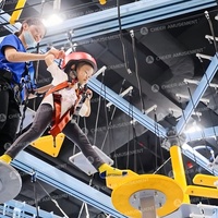 Parc d'Aventure Commercial Parcours de Cordes Personnalisé Équipement de Jeux Intérieur pour Enfants avec Parc de Trampolines | Cheer Amusement
