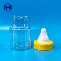 Boîte en plastique PET de qualité alimentaire sans BPA de 540 ml avec couvercle facile à ouvrir pour les collations, les biscuits, les aliments pour bébés et les bonbons