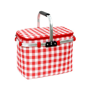 Outdoor custom picnic bag Thickened aluminum film incubator picnic box Portable picnic basket Camping collapsible aluminum rack