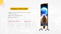 Pantalla LED Inteligente Serie G-T5, Doble Cara, Interior, 750x2000mm, Pantalla Vertical Móvil de Alta Gama, P1.25/1.56/1.9/2.5/2.6/2.9
