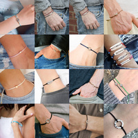 Bracelet en corde pour femmes et hommes, pendentif classique, breloque, pendentif fait à la main, Antique, en argent, manchettes personnalisés, amitié, 2020