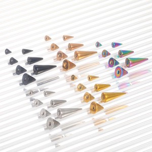 Accessoires de bijoux en acier inoxydable électroplaqué multi-tailles pour DIY : clous d'oreille, clous de lèvre, clous de sourcil, clous de <span class=keywords><strong>nombril</strong></span> style punk - Product Image 4