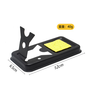 Soporte para soldador en forma de Y, soporte de mesa rectangular de metal de 12 cm x 6,5 cm con esponja para herramientas de soldadura - Product Image 1