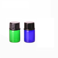 Petits flacons en verre pour huiles essentielles 1ml, 2ml, 3ml, vente en gros, mini échantillon, rose violet, bouchon interne et bouchon à vis