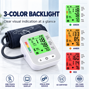 Blutdruckmessgerät für den Heimgebrauch Oberarm-Sphygmomanometer CE-Zertifiziert ISO13485 OEM ODM Unterstützt LCD-Display Sprachfunktion - Product Image 3