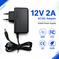 Alimentation électrique murale AC/DC 12V 2A 24W personnalisée OEM ODM avec prise US EU UK AU pour routeur, commutateur, moniteur, réseau