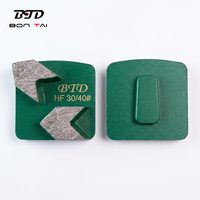 Meules diamantées Redi Lock agressives de 15 mm avec segments à double flèche pour terrazzo et béton