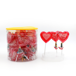 Vente en gros de sucettes en forme de cœur multicolores halal, bonbons durs avec saveur fruitée - Product Image 5