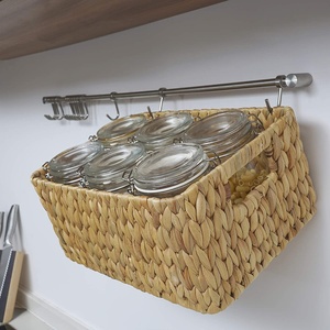 Thiết lập của <span class=keywords><strong>3</strong></span> thiên nhiên vuông dệt lưu trữ giỏ cho tổ chức công trình tay-dệt lưu trữ giỏ nước Hyacinth <span class=keywords><strong>wicker</strong></span> giỏ - Product Image 6