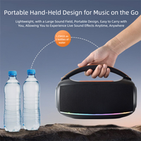 Enceintes portables étanches JB Loud en plastique avec lumière RGB arc-en-ciel pour haut-parleur, subwoofer, audio TWS, AUX, TF, FM, pour fêtes en extérieur