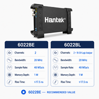 Oscilloscope numérique USB professionnel Hantek 6022BL 2CH+16CH avec analyseur logique 20MHz 48MSa/s 1Mpts pour débogage embarqué